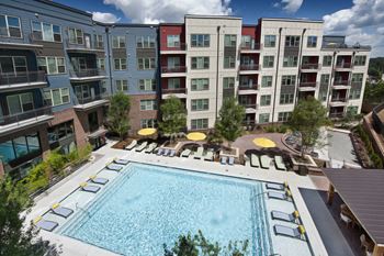 City view vinings apartments  saltwater pool with a sundeck